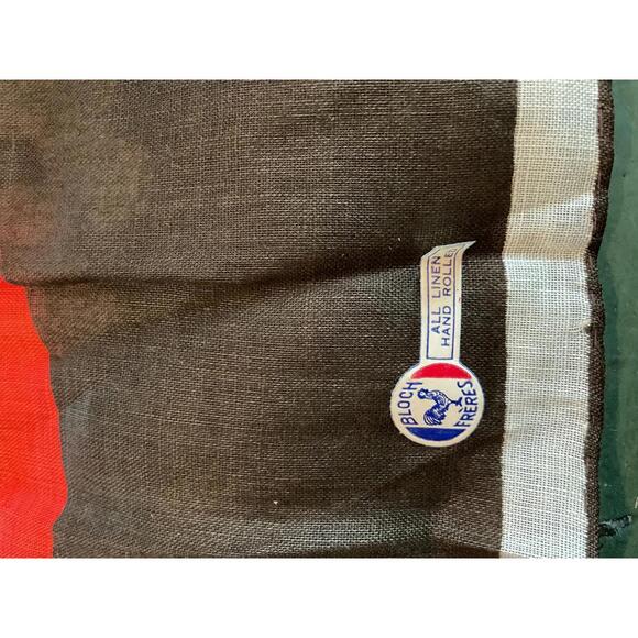 Givenchy Vintage Silk Scarf with Bold Red Circle Design 14 1/4” X 14” - Picture 4 of 5